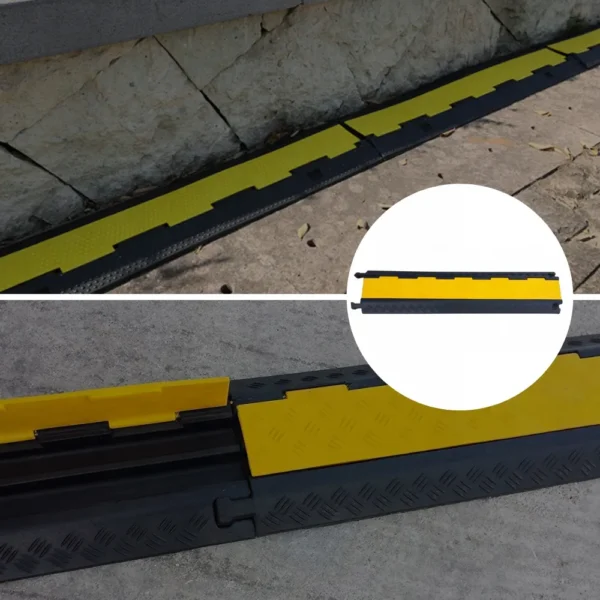 3x najazd parkingowy oslona kabli na kable prog pomost kanal 100cm zolty