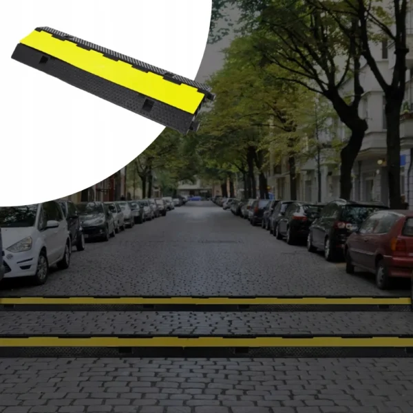 3x najazd parkingowy oslona kabli na kable prog pomost kanal 100cm zolty