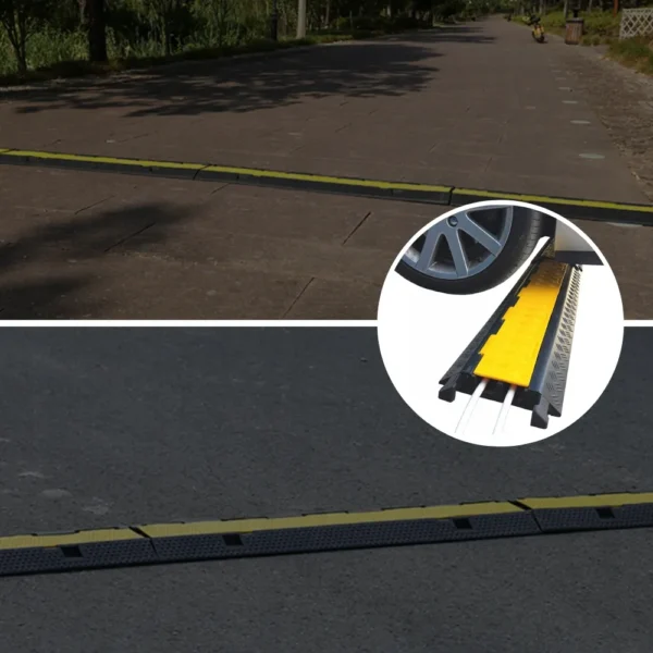 3x najazd parkingowy oslona kabli na kable prog pomost kanal 100cm zolty