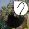 Doniczka wiszaca na kwiaty kwietnik elegancka na balkon taras antracyt 26cm