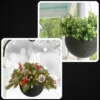 Doniczka wiszaca na kwiaty kwietnik elegancka na balkon taras antracyt 26cm