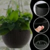 Doniczka wiszaca na kwiaty kwietnik elegancka na balkon taras antracyt 26cm