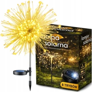 Lampa solarna ogrodowa wbijana dmuchawiec drzewko solarne do ogrodu led