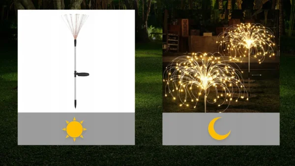 Lampa solarna ogrodowa wbijana dmuchawiec drzewko solarne do ogrodu led