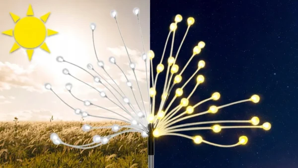 Lampa solarna ogrodowa wbijana dmuchawiec drzewko solarne do ogrodu led