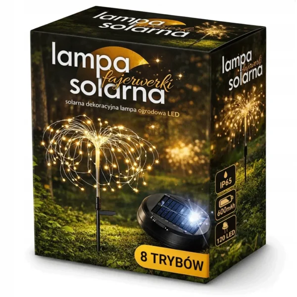Lampa solarna ogrodowa wbijana dmuchawiec drzewko solarne do ogrodu led