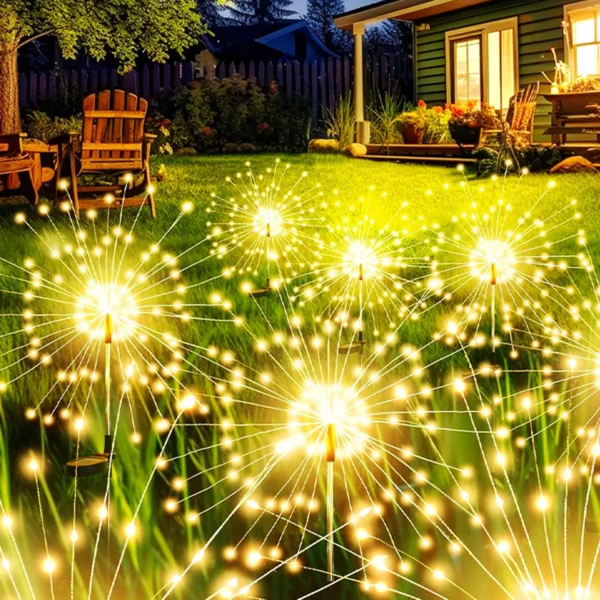 Lampa solarna ogrodowa wbijana dmuchawiec drzewko solarne do ogrodu led