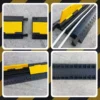 Najazd kablowy parkingowy prog na kable oslona 2 kanaly drogowy 100cm zolty