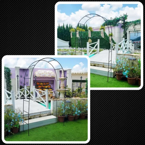 Pergola ogrodowa tarasowa metalowa podpora do pnaczy winogron roz luk 240cm