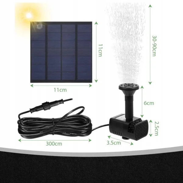 Plywajaca fontanna do oczka wodnego solarna pompa ogrodowa do wody stawu