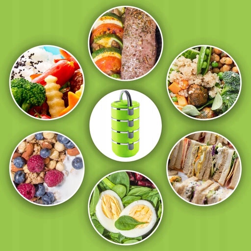 LUNCH BOX OBIADOWY TERMOS 4 POZIOMOWY POJEMNIK NA ZYWNOSC XL TERMICZNY Marka MEMFLOW