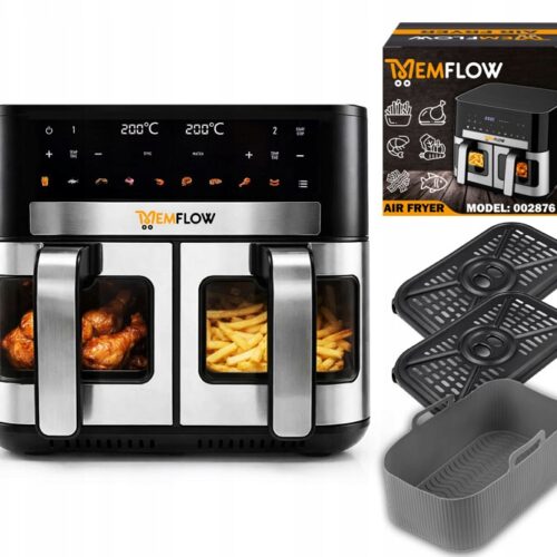 AIR FRYER FRYTKOWNICA BEZTLUSZCZOWA DWUKOMOROWA 10L 2200W PODWOJNA DUZA XXL Kod producenta AIRFRYER FRYTKOWNICA DWUKOMOROWA 10L 2200W