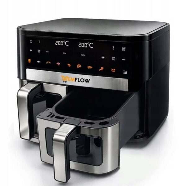 AIR-FRYER-FRYTKOWNICA-BEZTLUSZCZOWA-DWUKOMOROWA-10L-2200W-PODWOJNA-DUZA-XXL-Kolor-dominujacy-srebrny-szary AIR FRYER FRYTKOWNICA BEZTLUSZCZOWA DWUKOMOROWA 10L 2200W PODWOJNA DUZA XXL Kolor dominujacy srebrny szary